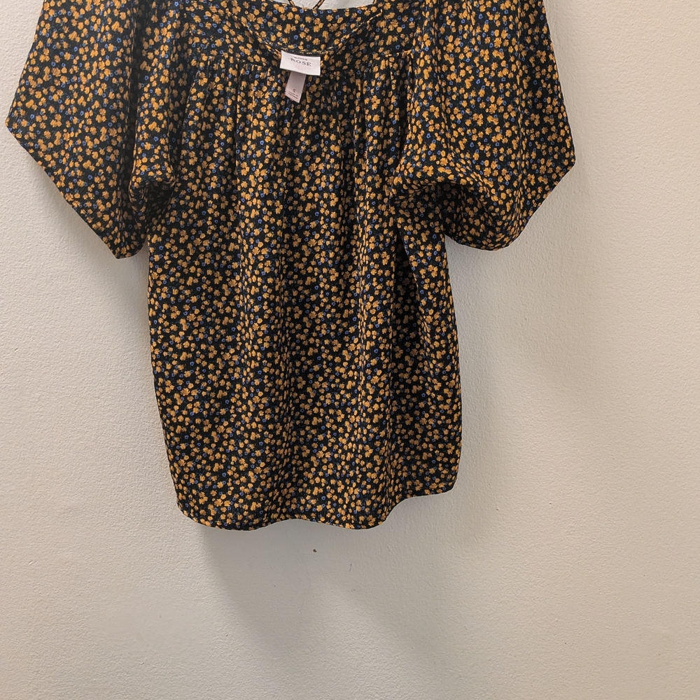 Universal Thread Orange Black Dolman Sleeve Blouse